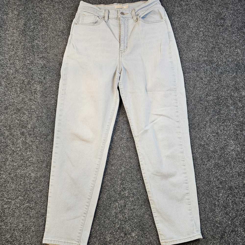 Levi's High Waisted Taper‎ Jeans Womens W29 L27 Light Wash Mom Jeans Denim